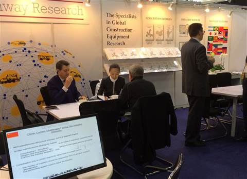 Off-Highway Research booth at the recent Bauma China exhibition in Shanghai