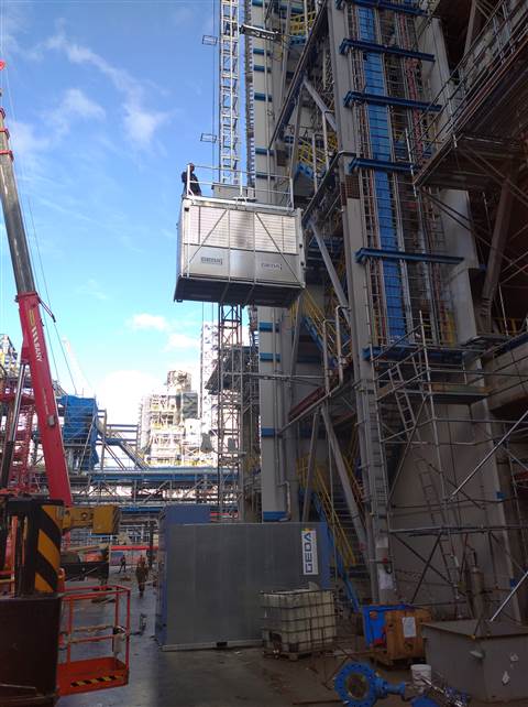 Geda's BL 2000 hoist at the Amur Natural Gas Processing Plant in Russia